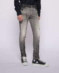 John Richmond Tie Dye Slim Jeans In Grey