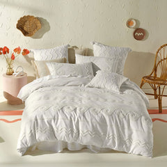 Linen House Helios Duvet Cover Set Vanilla