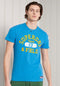 Superdry M1010846A Mens Track&Field Graphic Tee Blue