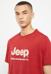Jeep Jms23001 Mens Core Logo Tee Red
