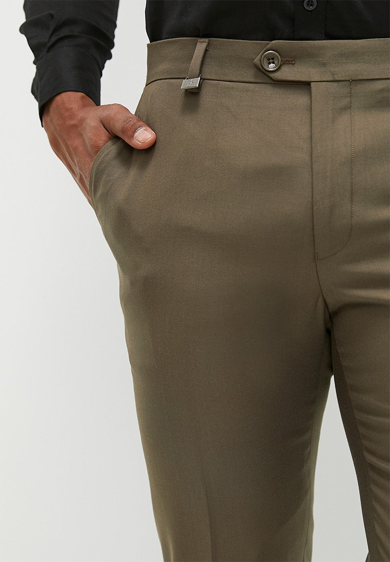 Polo Mens Custom Fit Travel Trouser Khaki