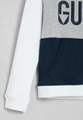 Guess Ls Stripe Pullover White And Navy