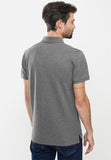 Polo Mens Stretch Pique Ss Golfer Grey