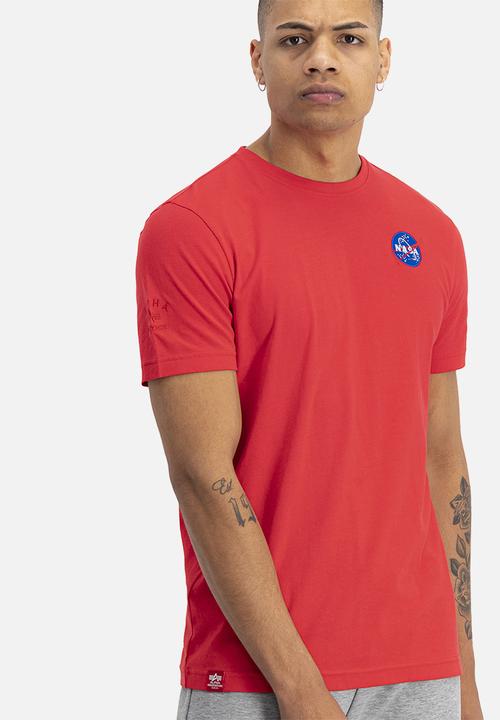 Alpha Industries Nasa Apollo T Shirt Red