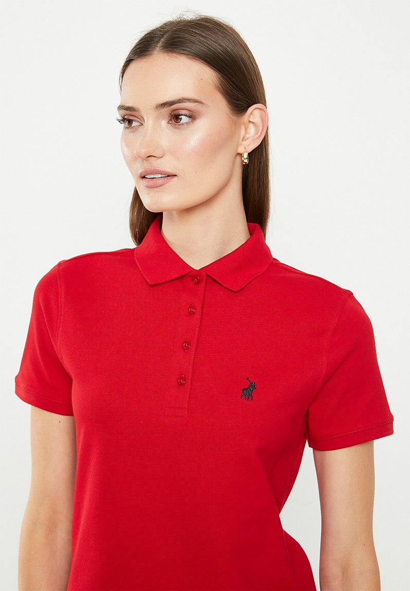 Polo 0037137 Womens Margot Ss Golfer Shirt Red