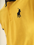 Polo Mens Taped Big Pony Ss Golfer  Yellow