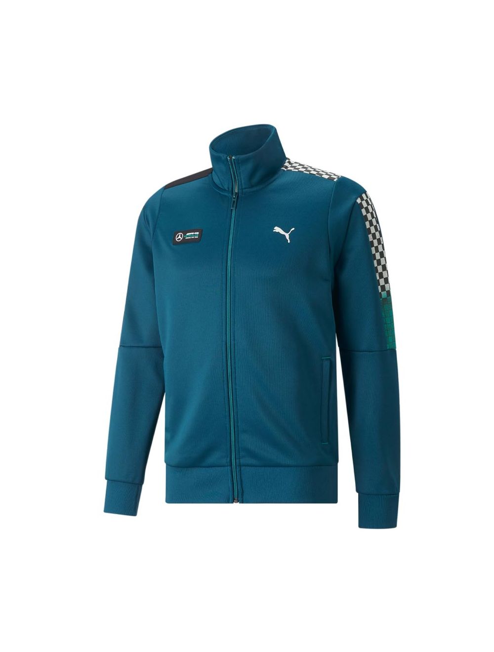 Puma Mercedes Amg Petronas F1 T7 Track Jacket Mens Blue Coral