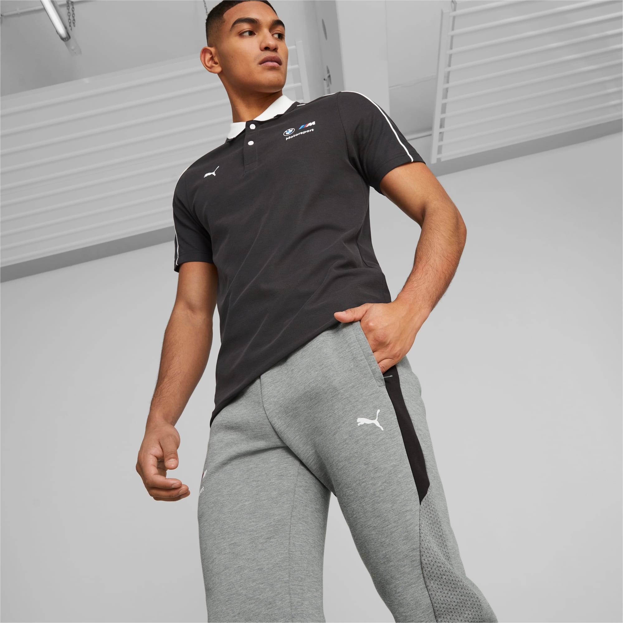 Puma Mens Bmw Mms Sweat Pants Grey