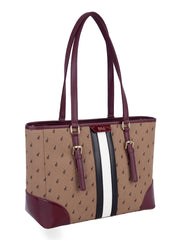 Polo Manhattan Medium Market Tote  Burgandy