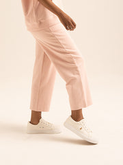 Polo Womens Cropped Tracksuit Pants- Blush