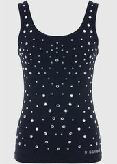 Sissyboy T28908 Ladies Fashion Vest W/ All-Over Black