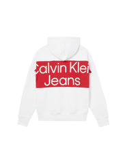 Calvin Klein  J322527 Bold Logo Colorblock Hoodie  White