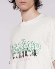 John Richmond T-Shirt With Graphics And Logo In White