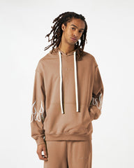 Vision Of Super Vs00559 Zip Hoodie With Embroidery Flame Terracota