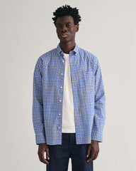 Gant 344238 Reg Poplin Gingham Shirt Blue