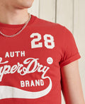 Superdry M1010881A Mens Collegiate Graphic Tee 185 Red