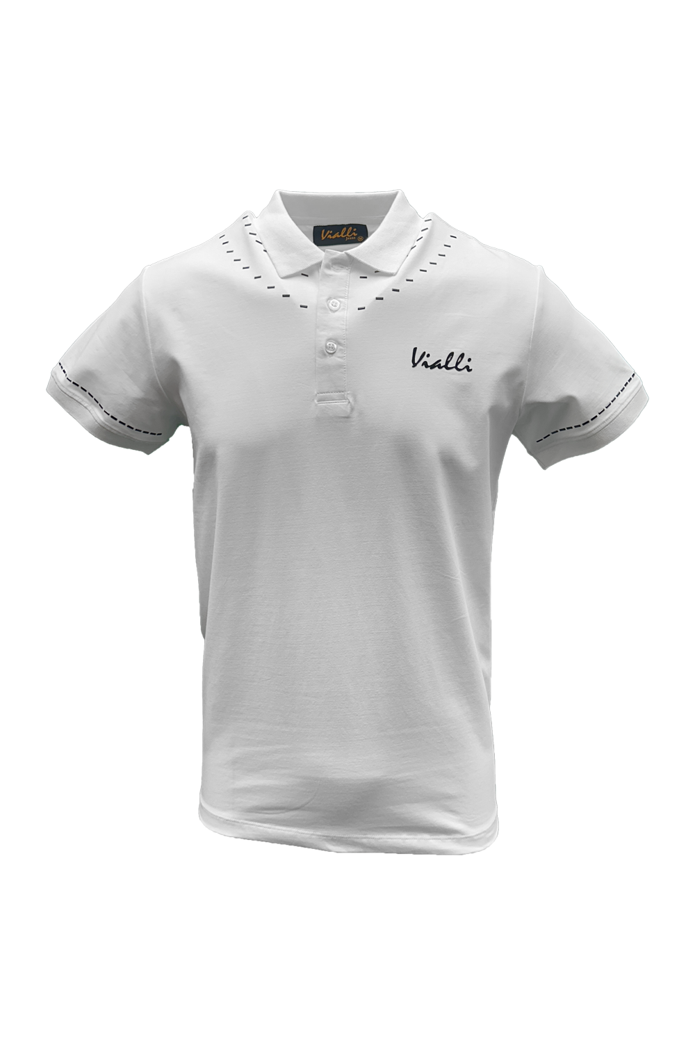 Vialli Vj23Sm123  Flames Golfer T-Shirt White