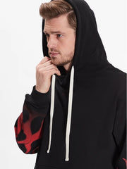 Vision Of Super Vs00477 Hoodie With Red Flames Black